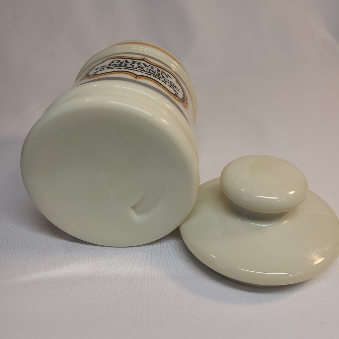 Vintage Darvon Compound 65 Apothecary Pharmaceutical Glass Jar w/ Lid