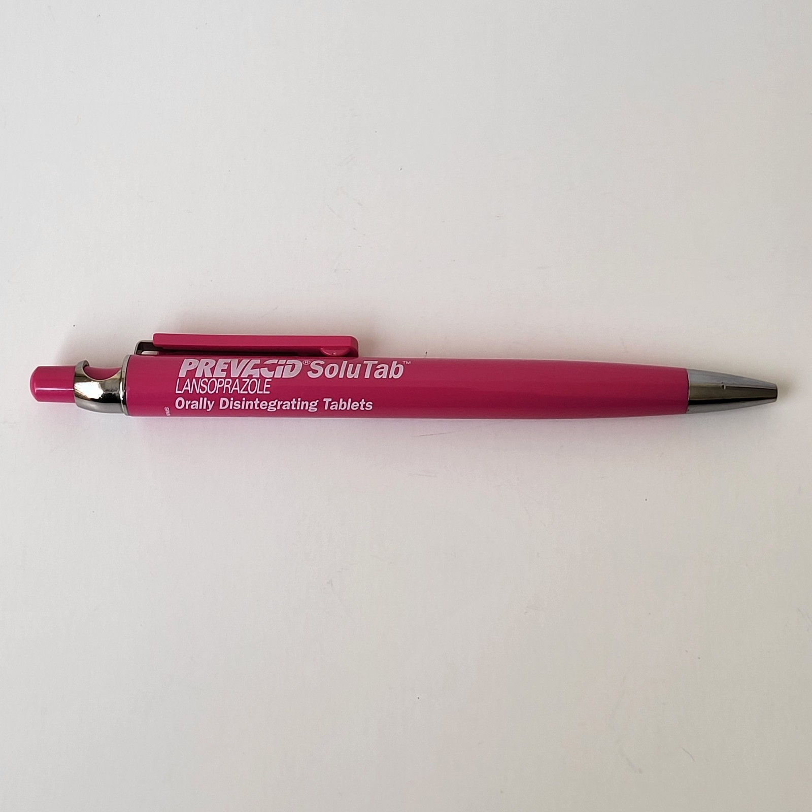 Prevacid Solutab Pink Pen Pharmaceutical Drug Rep Promo Collectible Advertising