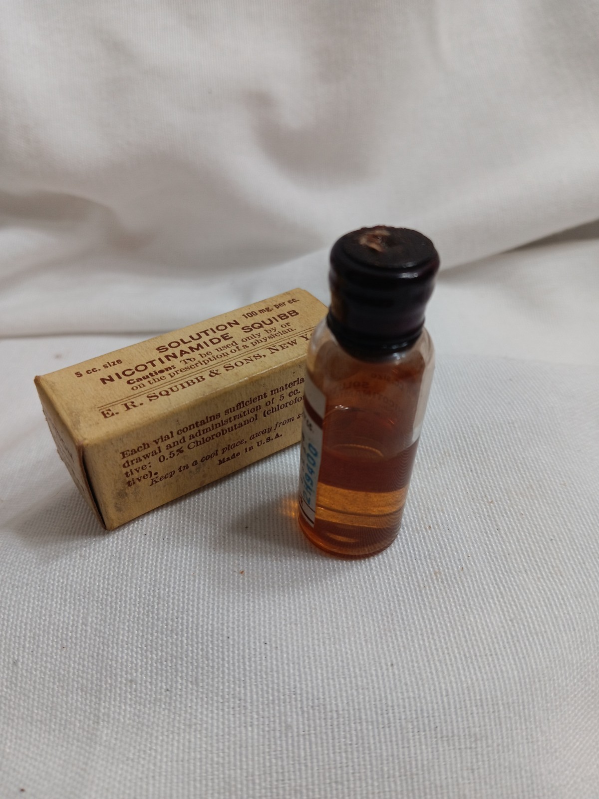 Pharmaceutical Box Lot Of 2 Black Draught Laxative & Nicotinamide Solution VTG