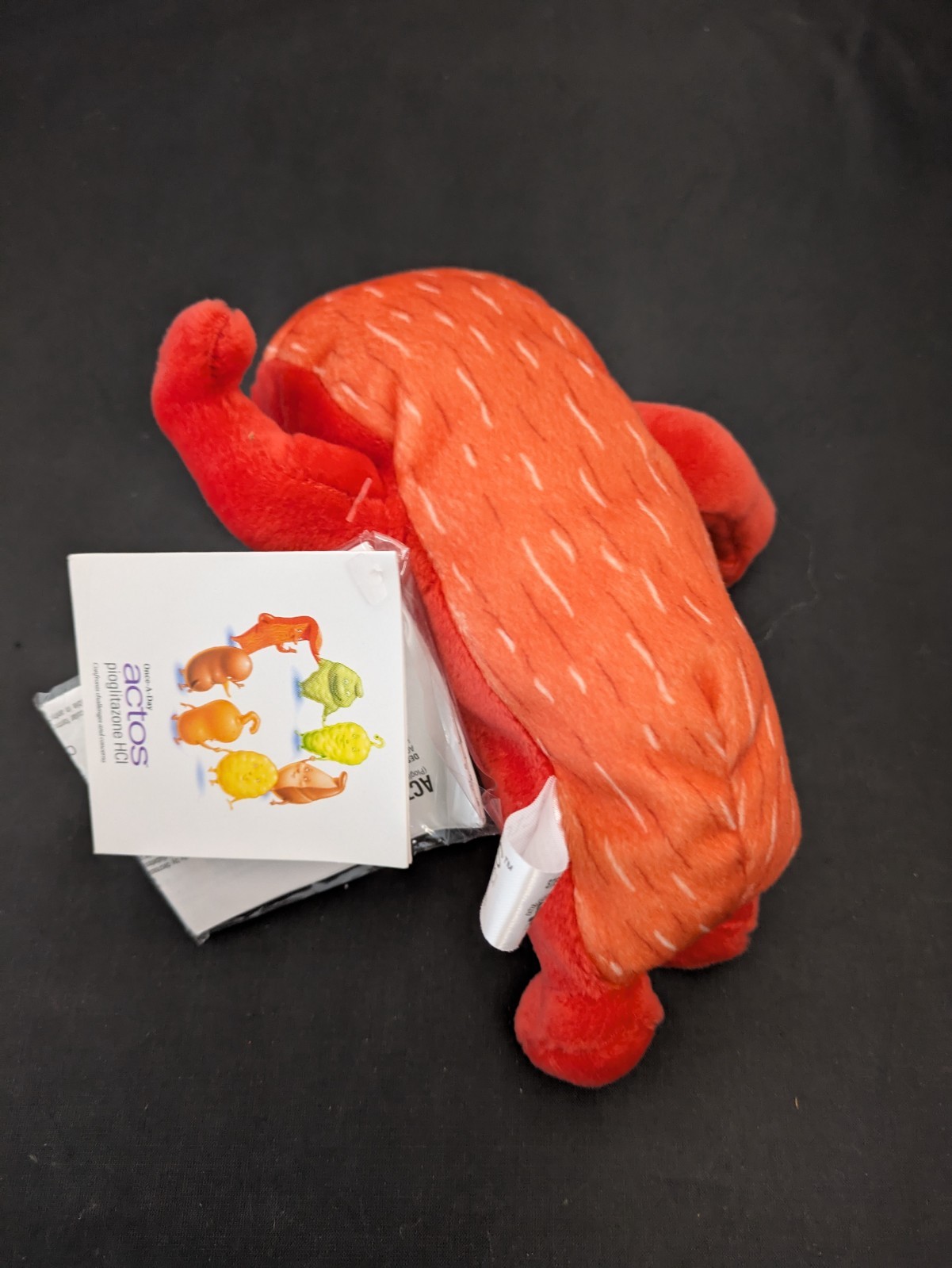 Actos Pharmaceutical Drug Rep Plush Beanbag Toy W/Tags Red