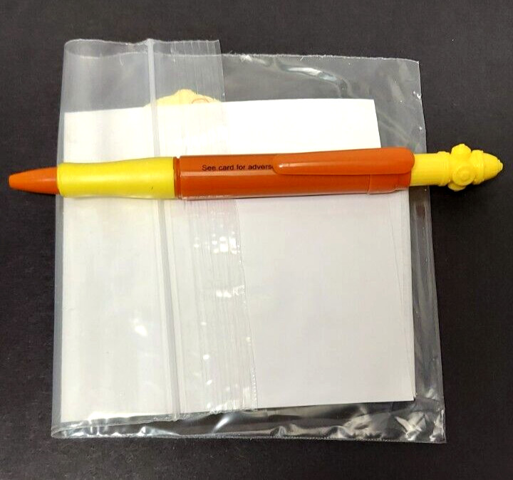 Axid Fire Hydrant Clicker Drug Rep Pharmaceutical Promo Advertising Pen & Sponge