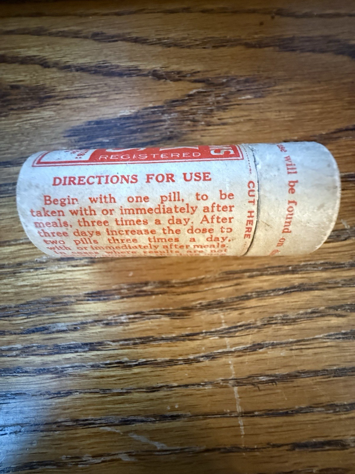 NOS Quack Medicine Wood container Dr Williams Pink Pille Tonix Schenectady NY