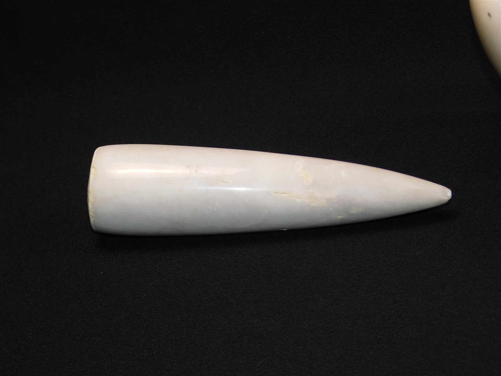 Vintage Solid Granite Large Mortar and Pestle White Gray Swirl