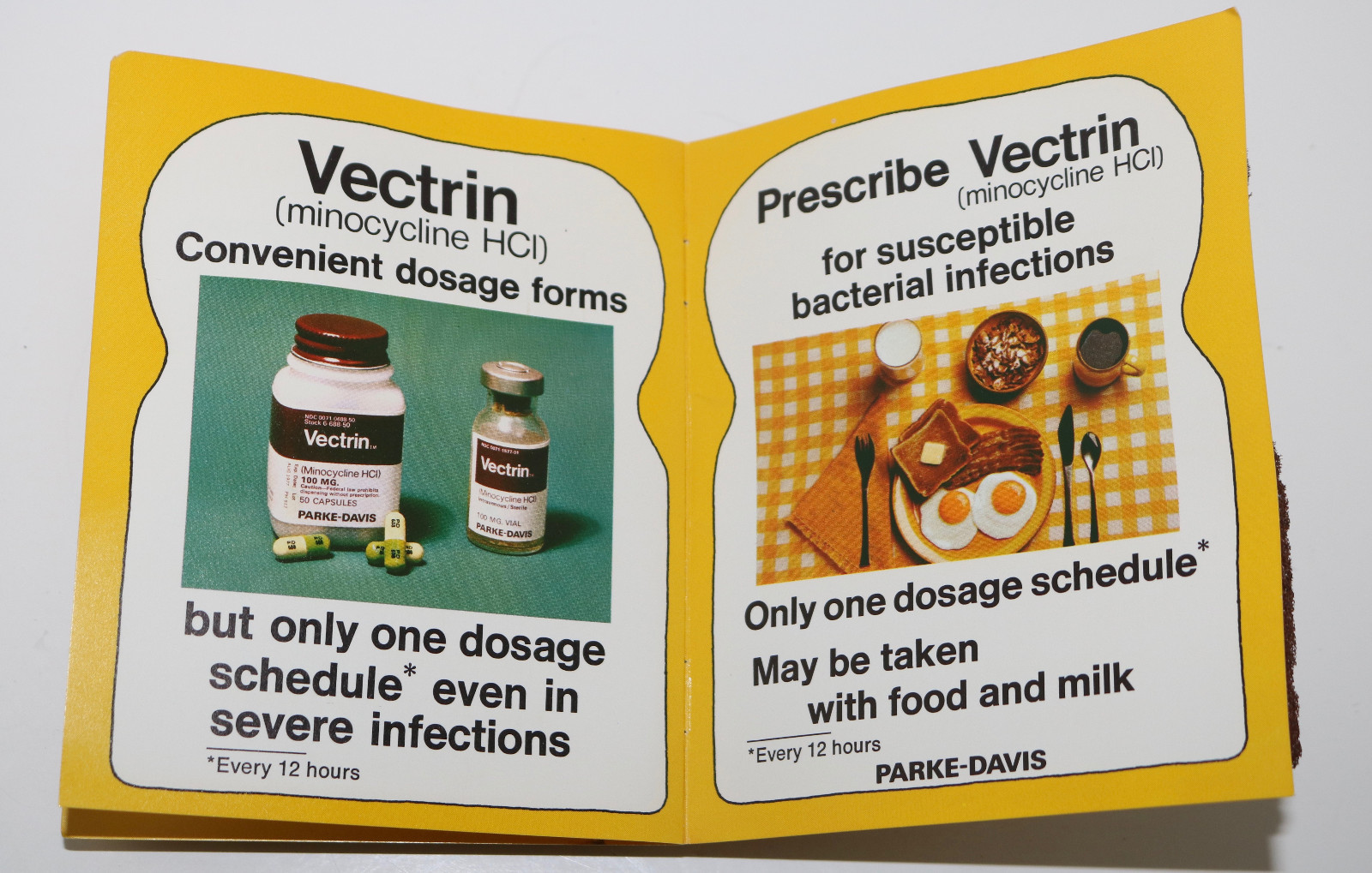 pharmaceutical advertising promo Vectrin foam sandwich Parke Davis