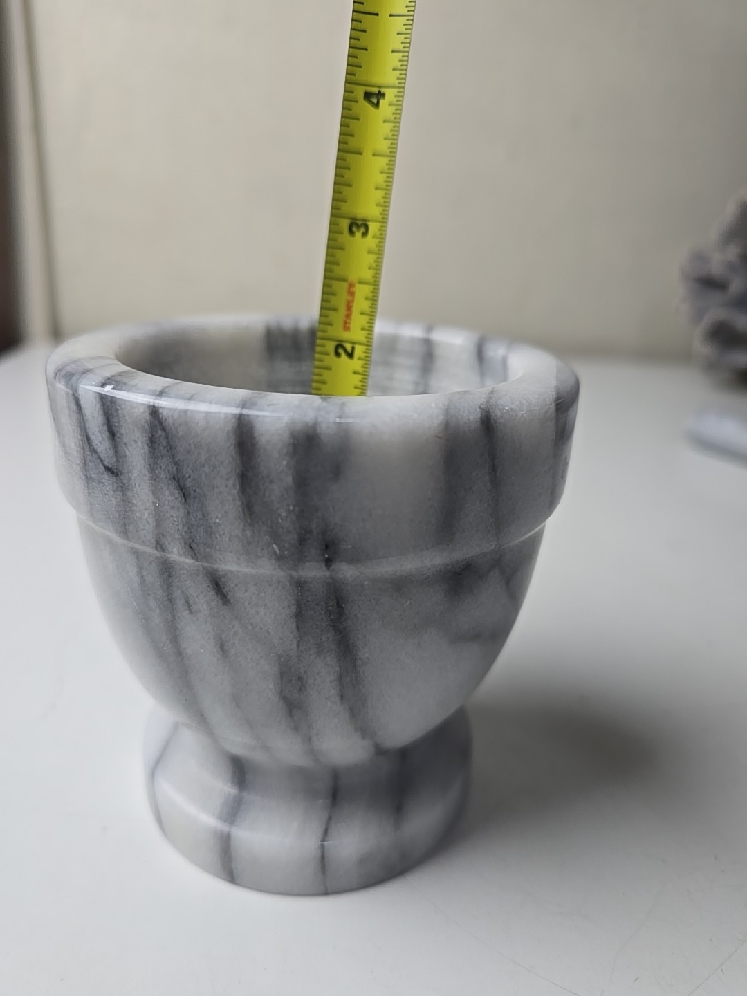 Marble Footed Mortar & Pestle Apothecary Pharmacy Medicine Herb Spice Grinder 4″