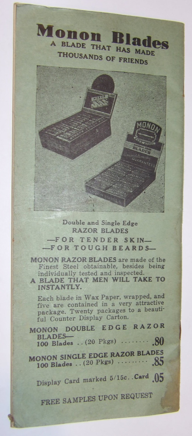 VTG 1930s DRUG STORE WHOLESALE CATALOG! DEPRESSION PRICES! CONDOMS/SHAVING/MEDS!
