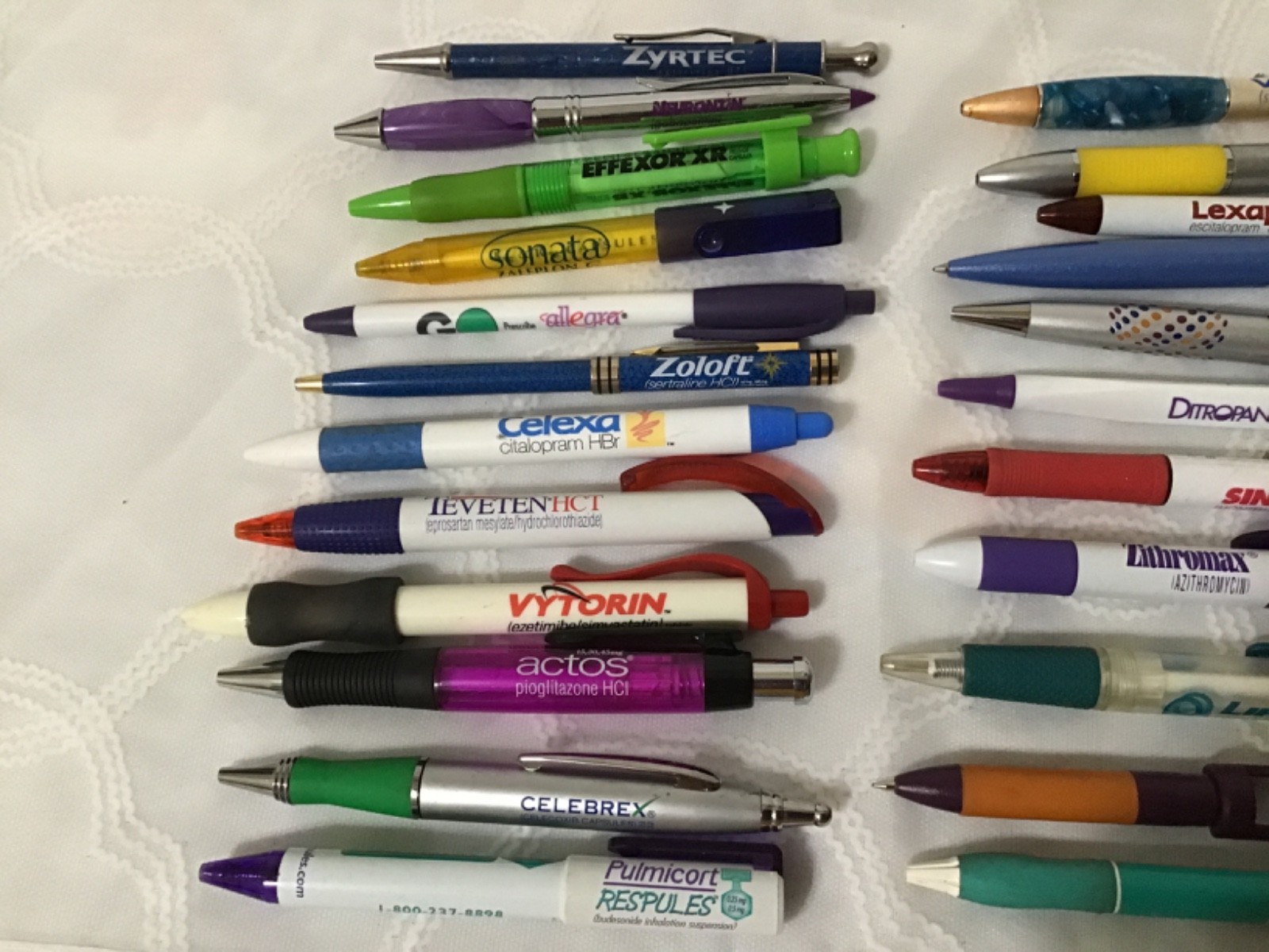 Pharmaceutical drug rep promo advertising ballpoint pens, X23