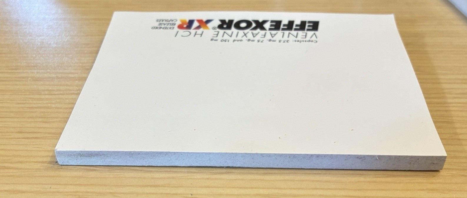 4″ x 3″ Effexor XR Sticky Note Post-it Pad Pharma Drug Rep Promo