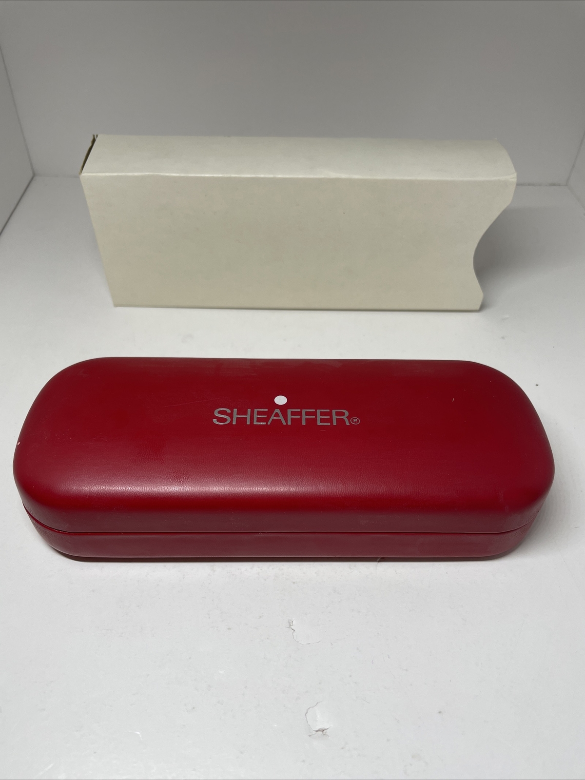 Sheaffer White Dot Ballpoint Pen w/Case BAXTER Pharmaceutical Drug Advertising