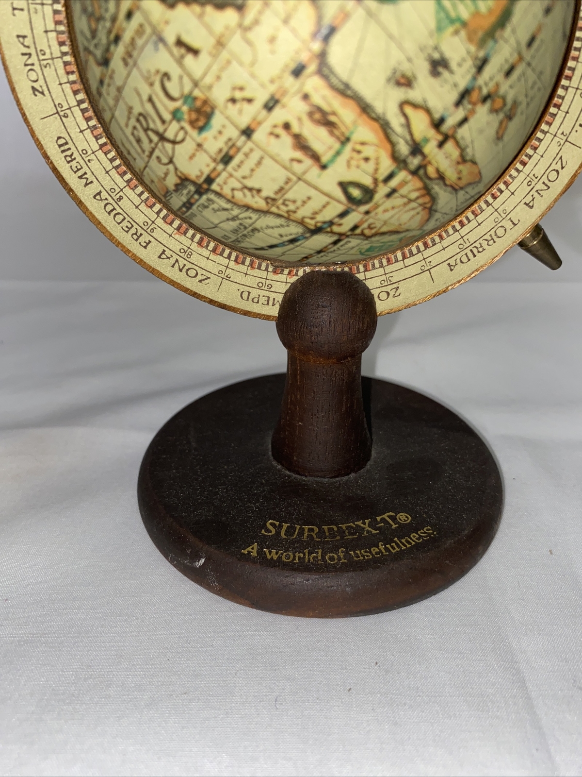 Vintage Surbex-T Pharmaceutical Rep Drug Advertising World Globe Small RM9