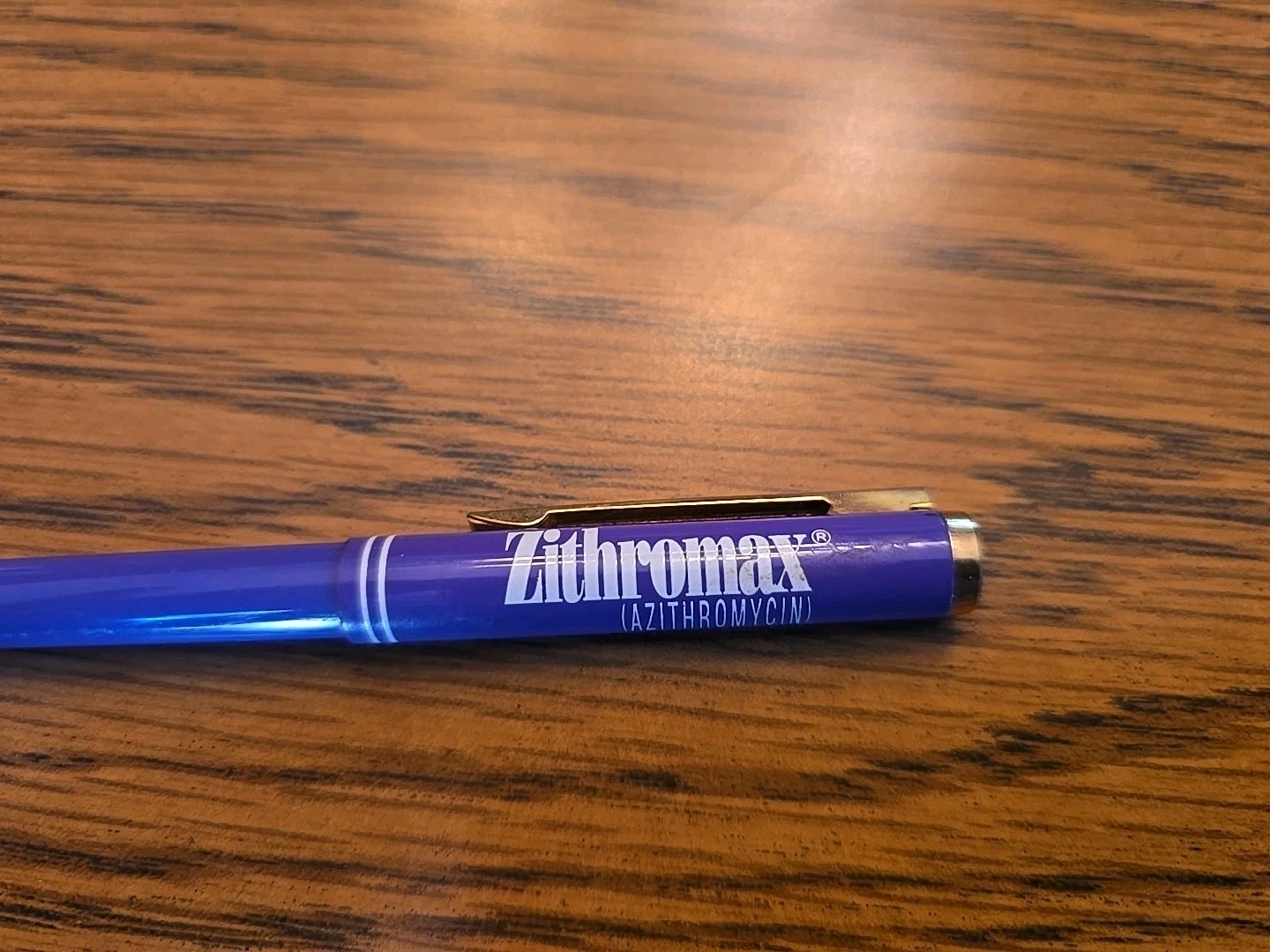 Vintage Zithro Slim Metal Purple Pen Pharmaceutical Medical Rep Promo Writes