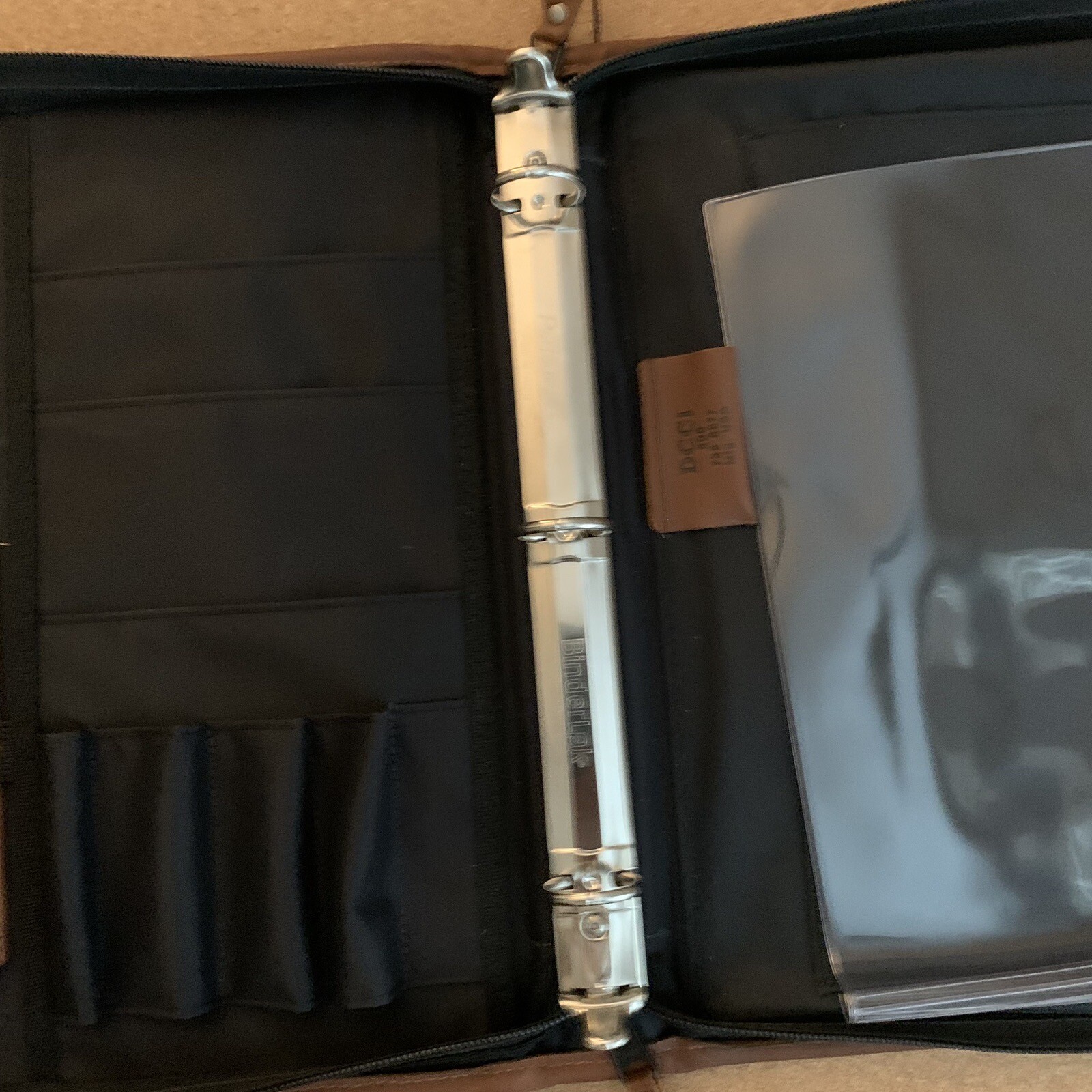 Pfizer Drug Rep Leather and Canvas Planner Folder Notebook Organizer RARE