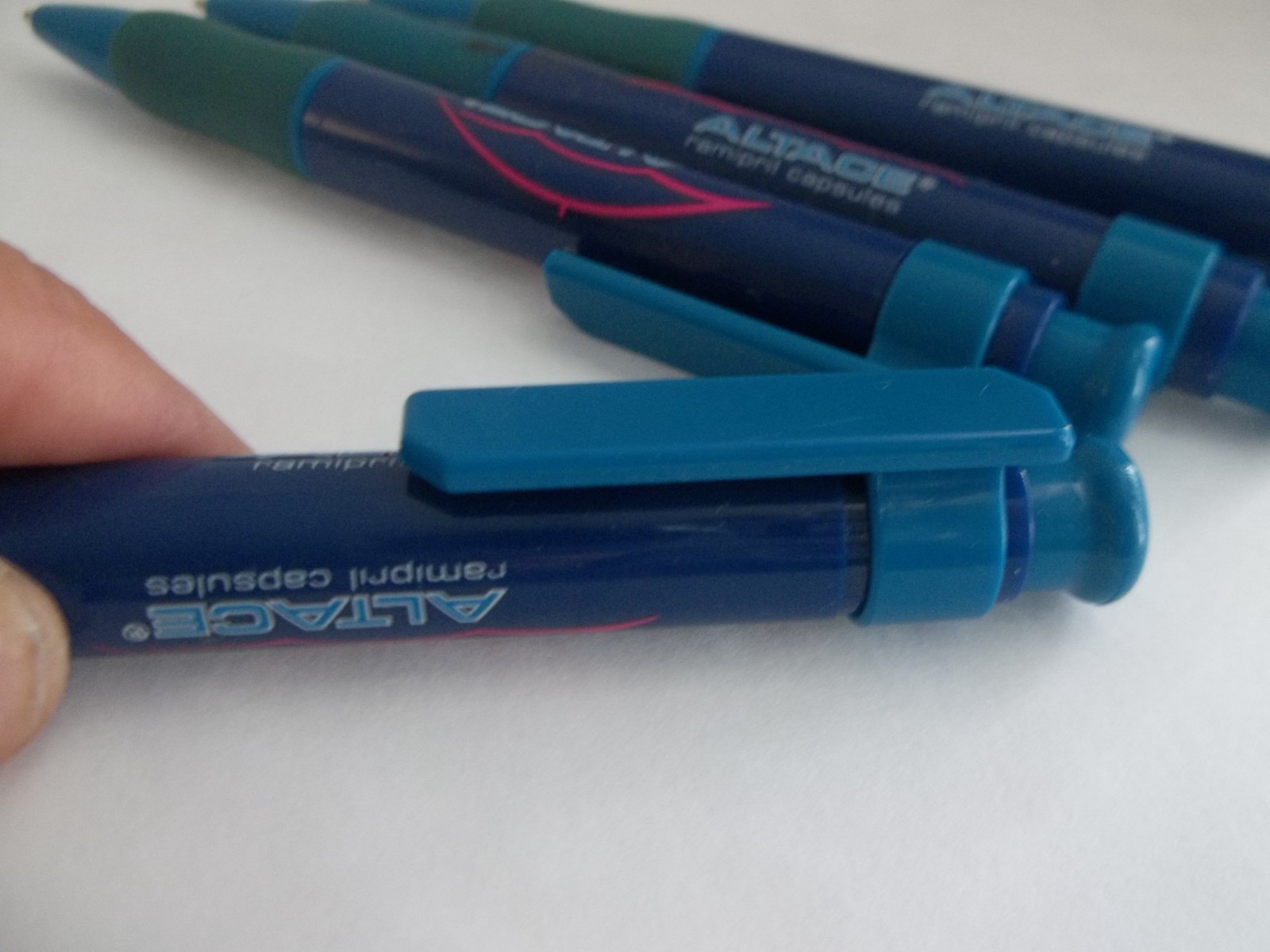 ALTACE Pharmaceutical Promo Pens – Lot of 4 – Medical Rep Promo – Rubberized Gri