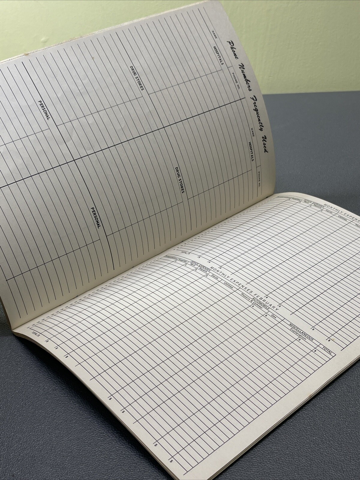 Rare Red Calendar Planner Book 1970 Drug Rep Pharmaceutical Promo Roerig Logos