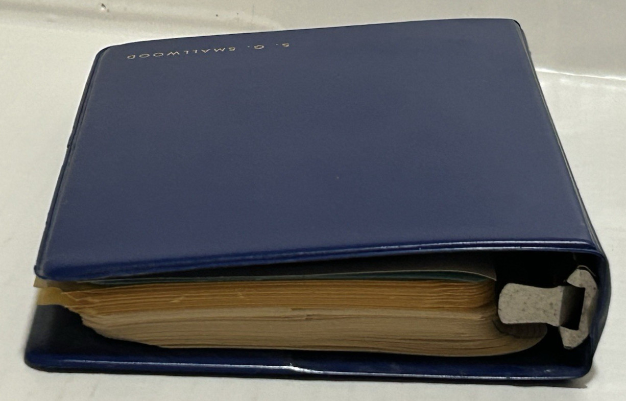 Vintage 1979 Pharmacy Medicine Pocket Notebook Binder- Burrough’s Wellcome Co.