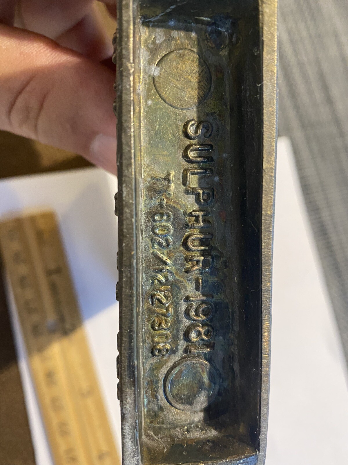1981 Secundum Artem Tinactin Metal Paperweight Pharmacy RX Drugstore