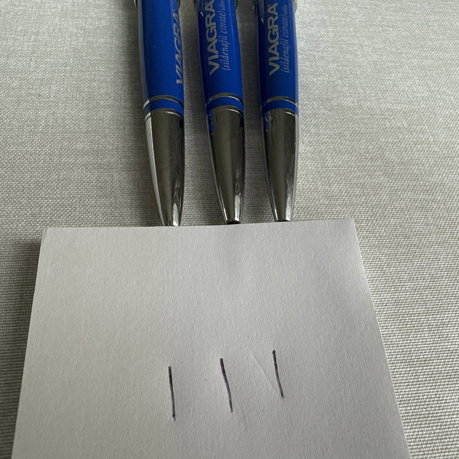 3 VIAGRA HEAVY METAL DRUG REP PENS BLUE MARBLE FAT TOP NEW GR8 GAG GIFT BIRTHDAY