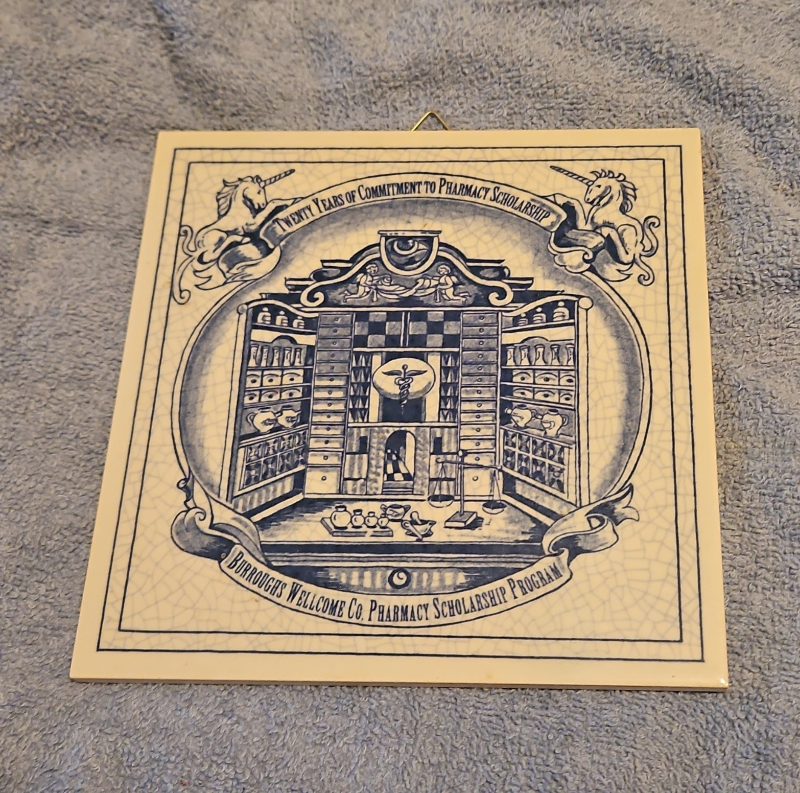 Burroughs Wellcome & Co. Pharmacy Scholarship Program Delft Tile Lot