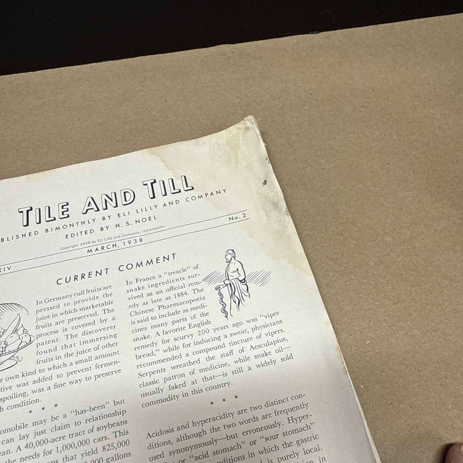 Tile And Till Magazine Eli Lilly And Company March 1938 Indianapolis Indiana