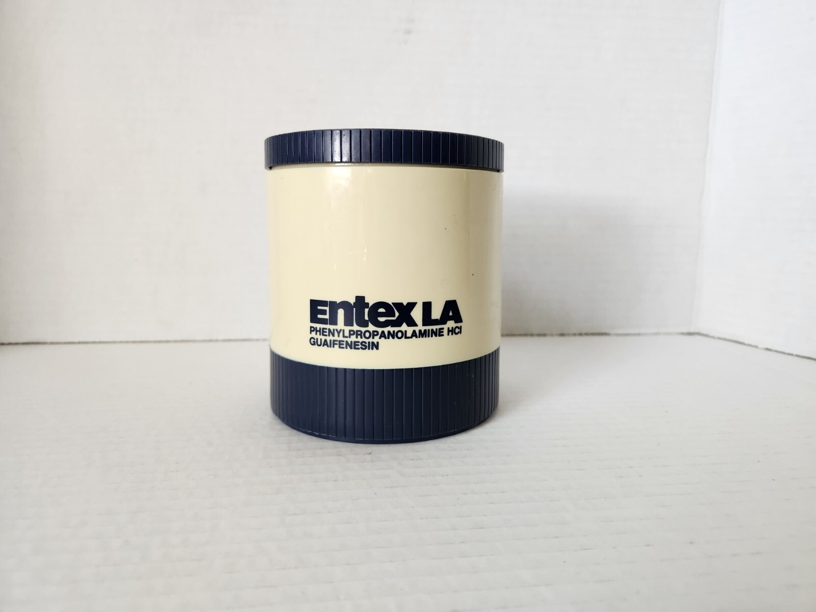 Vintage Pharmaceutical Advertising Thermo Insulated Entax Container Stash Jar