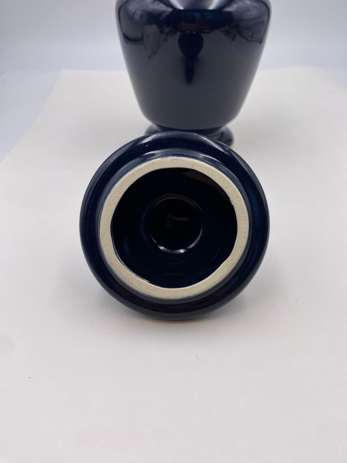 Paeonia Albiflora Apothecary Blue Pharmacy Jar w/ Lid Numbered