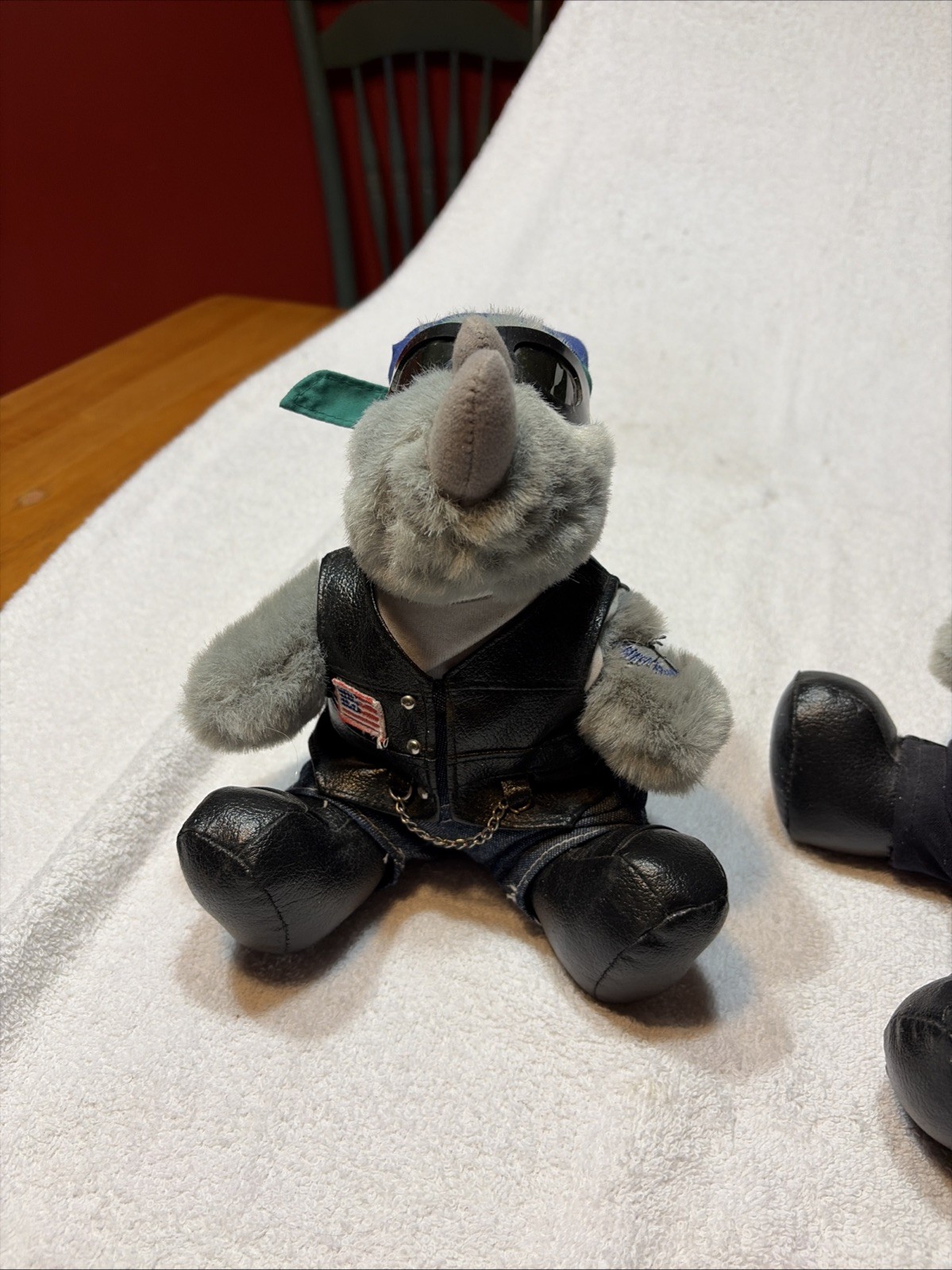 Rhinocort Aqua Biker Plush Toy Rhino Drug Rep Pharmaceutical Promo Advertising