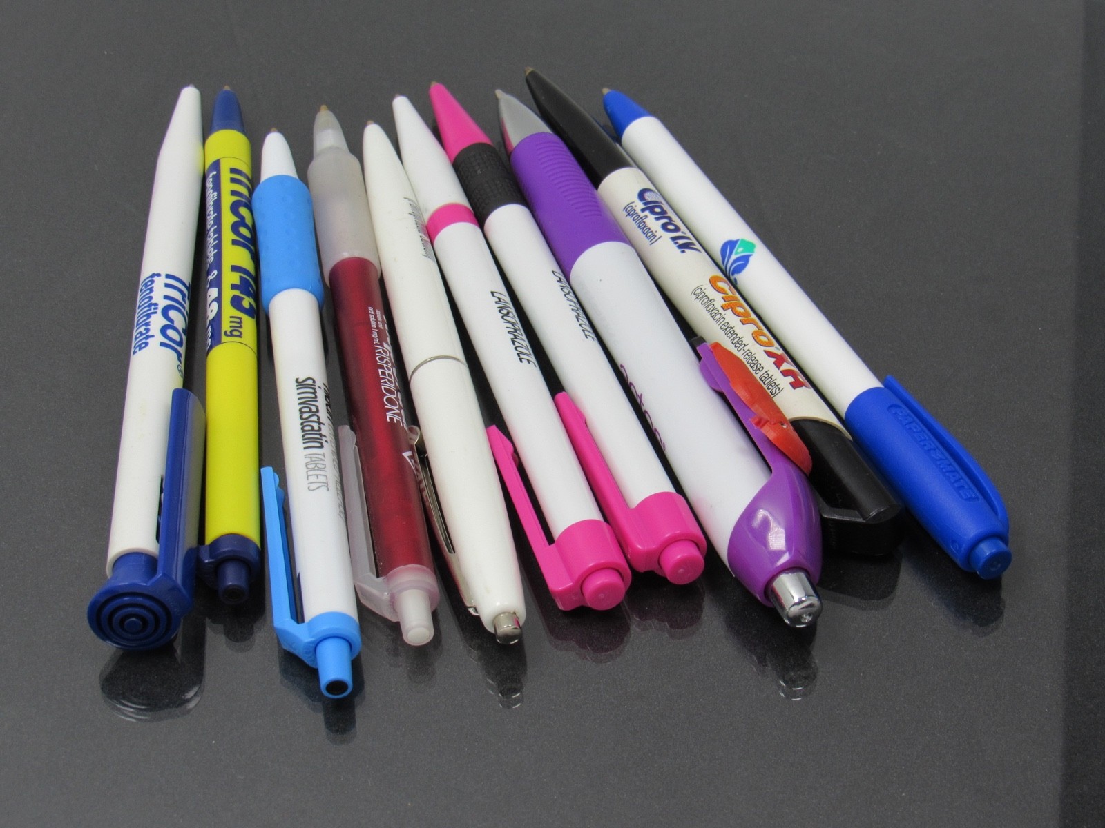 Drug Rep Lot 10 PENS Pharmaceutical Promo Actonel Risperdal Prevacid Protonix ++