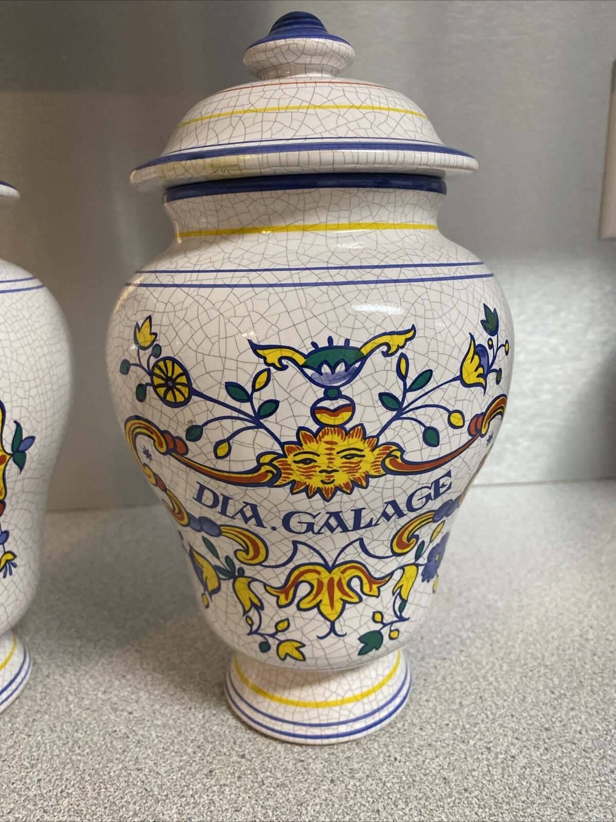 Vintage Lot of 2 AH Western Germany Apothecary Pharmacy Drug Jars In Exc Cond