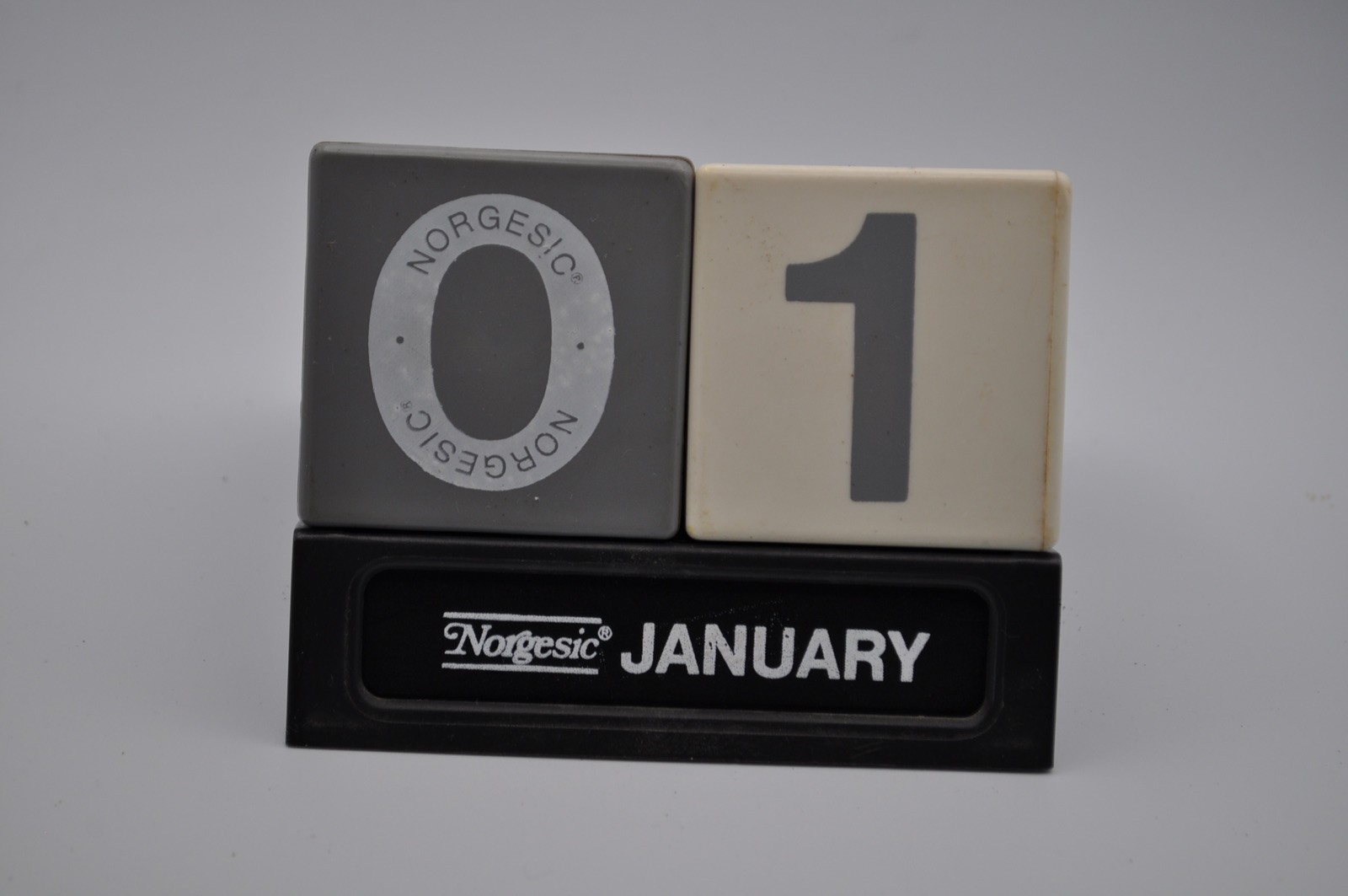 Vintage Norgesic Pharmacutical Perpetual Calendar by Ole Jorgensen Denmark