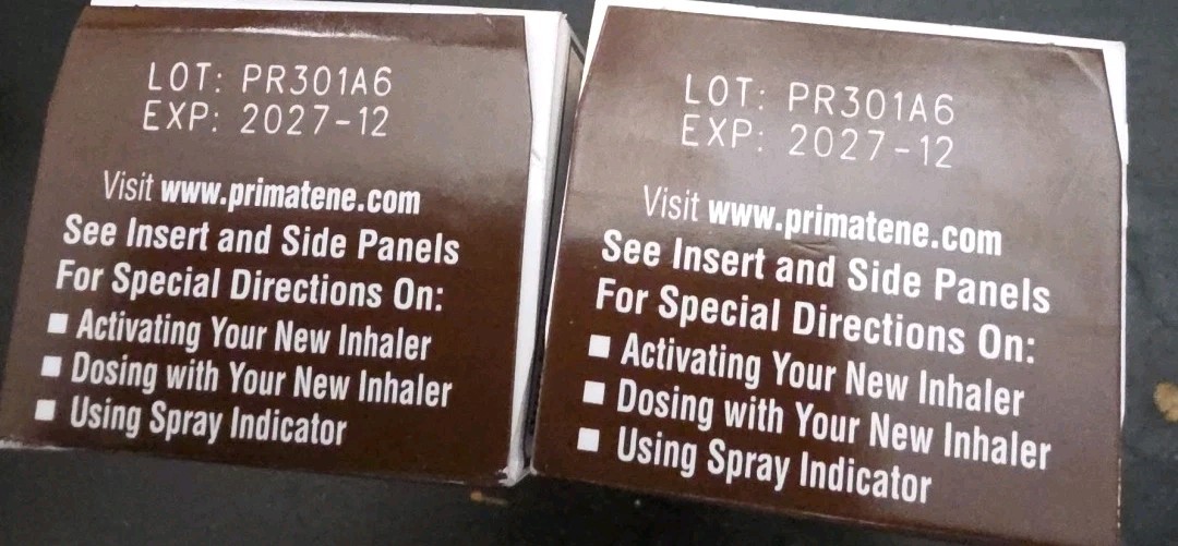 Qty-2-Primatene Mist Epinephrine Inhalation Aerosol 160 Sprays Exp 12/2027