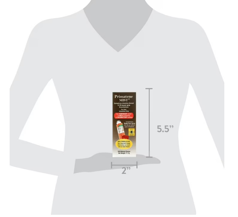 (2 pack) Primatene MIST Epinephrine Oral Inhalation Aerosol