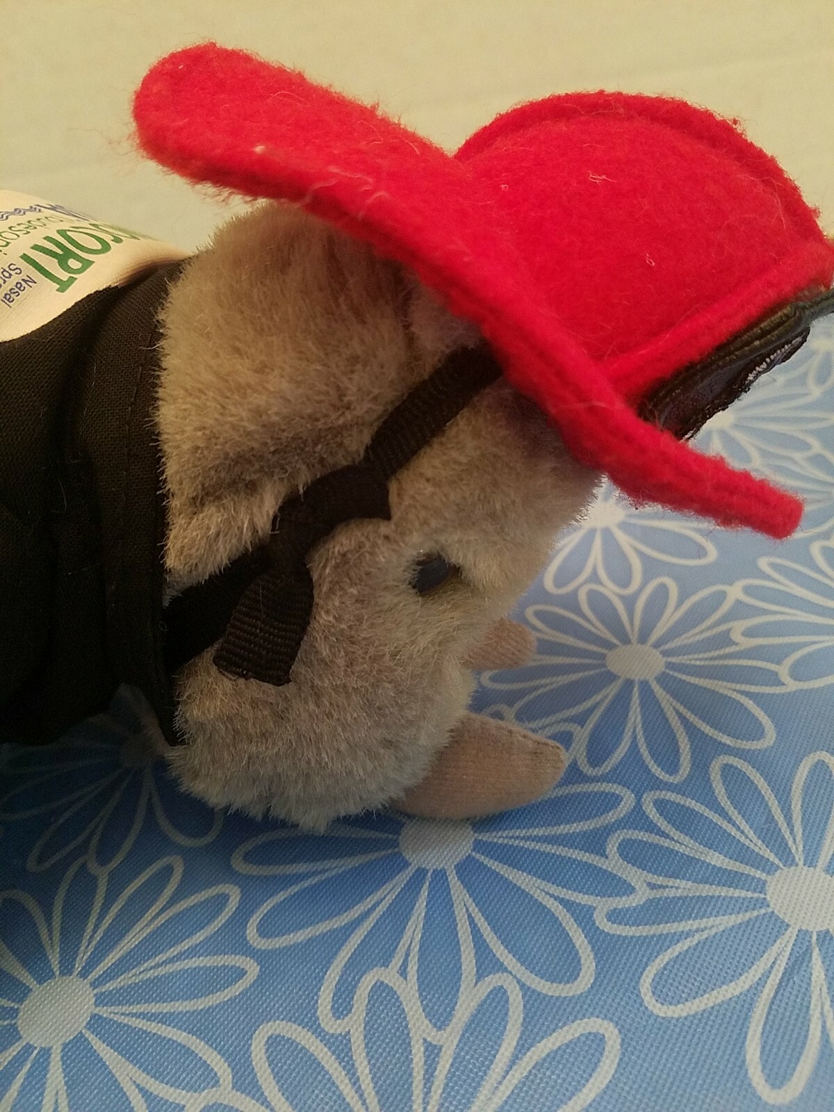 RHINOCORT AQUA ALLERGY NOSE SPRAY ADVERITSEMENT MASCOT FIREMAN PLUSH DOLL FIGURE