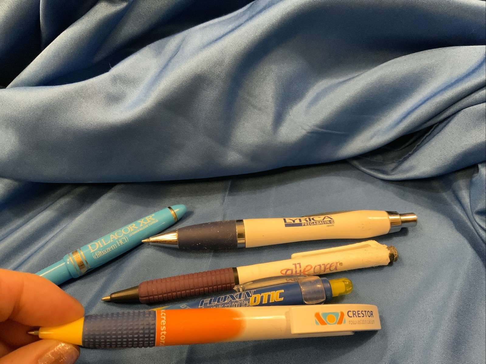 Lyrica Crestor Allegra Floxin Dilacor Lot 5 PENS Drug Rep Pharmaceutical Lot