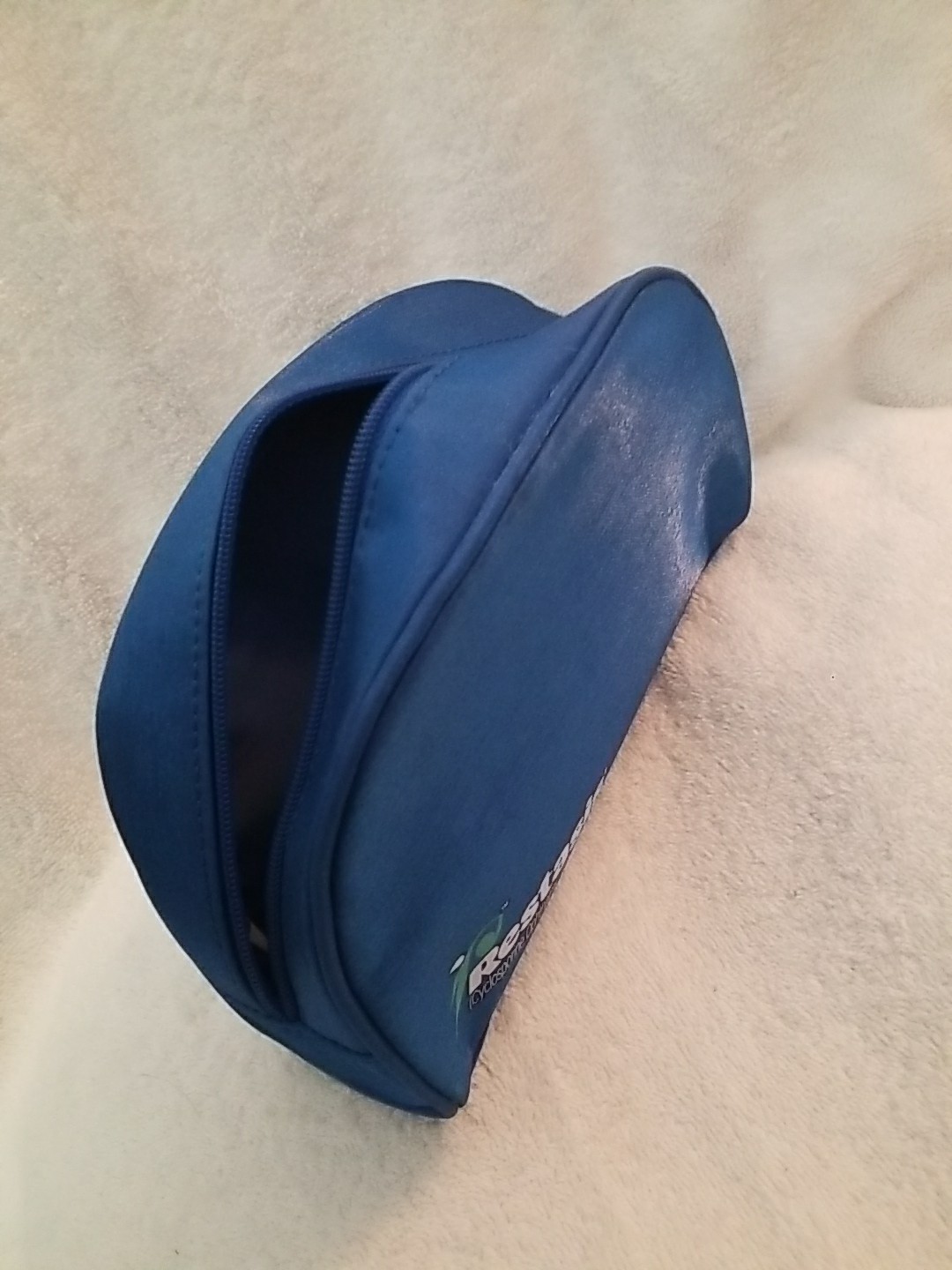 Pharmaceutical Drug Rep Restasis Advertising Blue Zip Dome Travel Pouch Bag