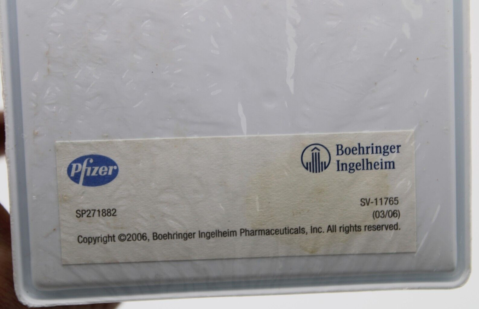 Pfizer 2006 Desk Sticky Note Pad Holder Pharm Rep Swag Spiriva HandiHaler SEALED