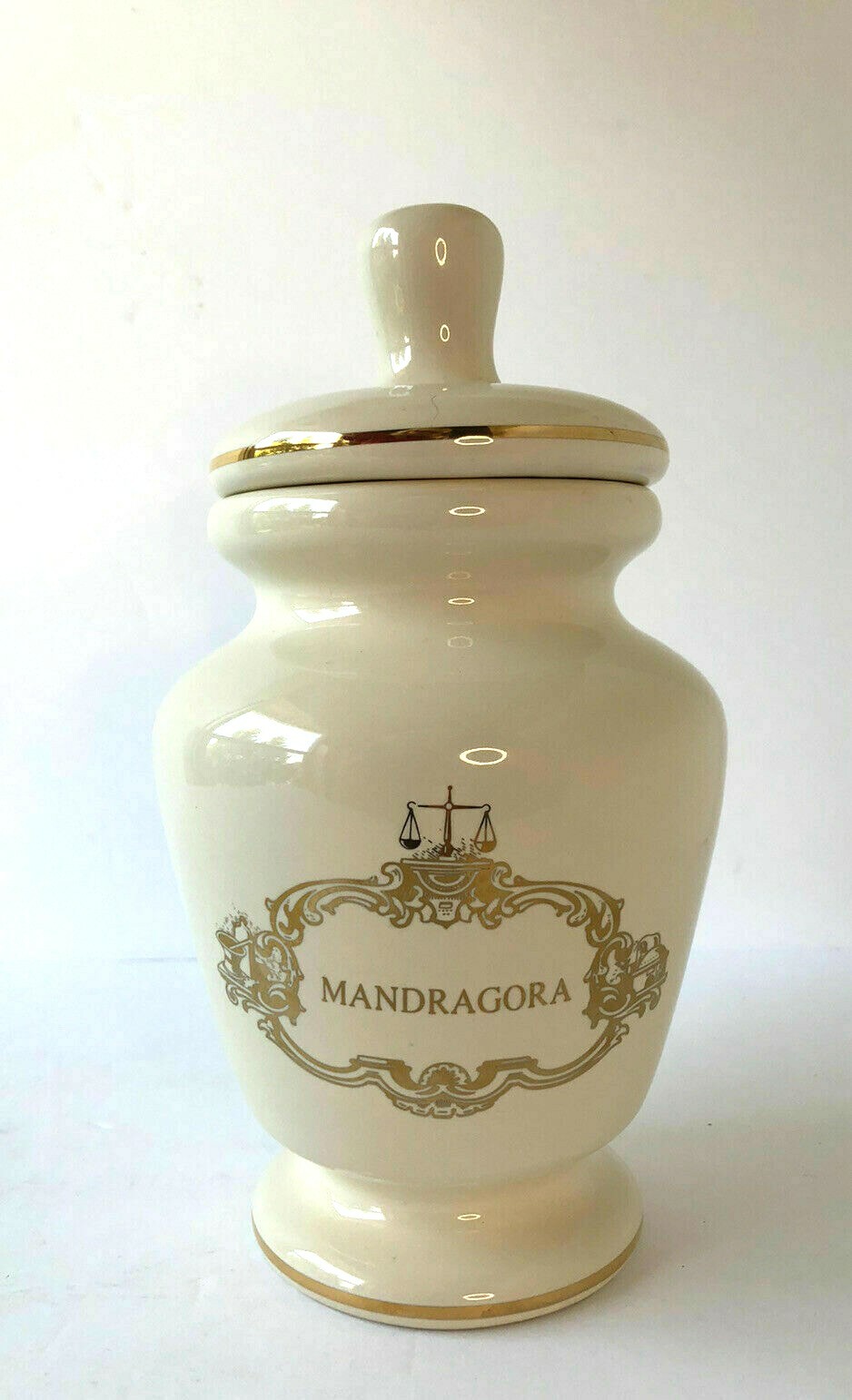 8 1/2 ” T DRUG STORE Eli Lilly Mandragora Pharmacy HOMEOPATHIC Apothecary Jar