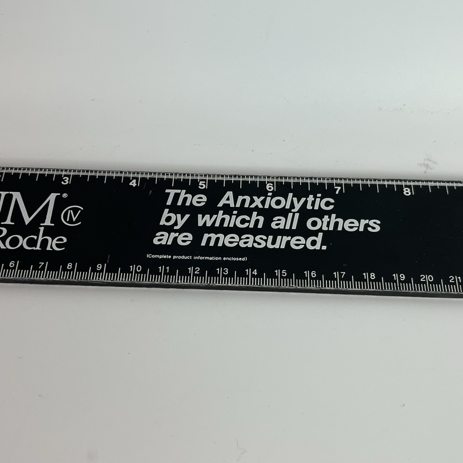 Vintage Roche Valium Black Plastic Ruler Pharmaceutical Ink Pens Lexapro Drug
