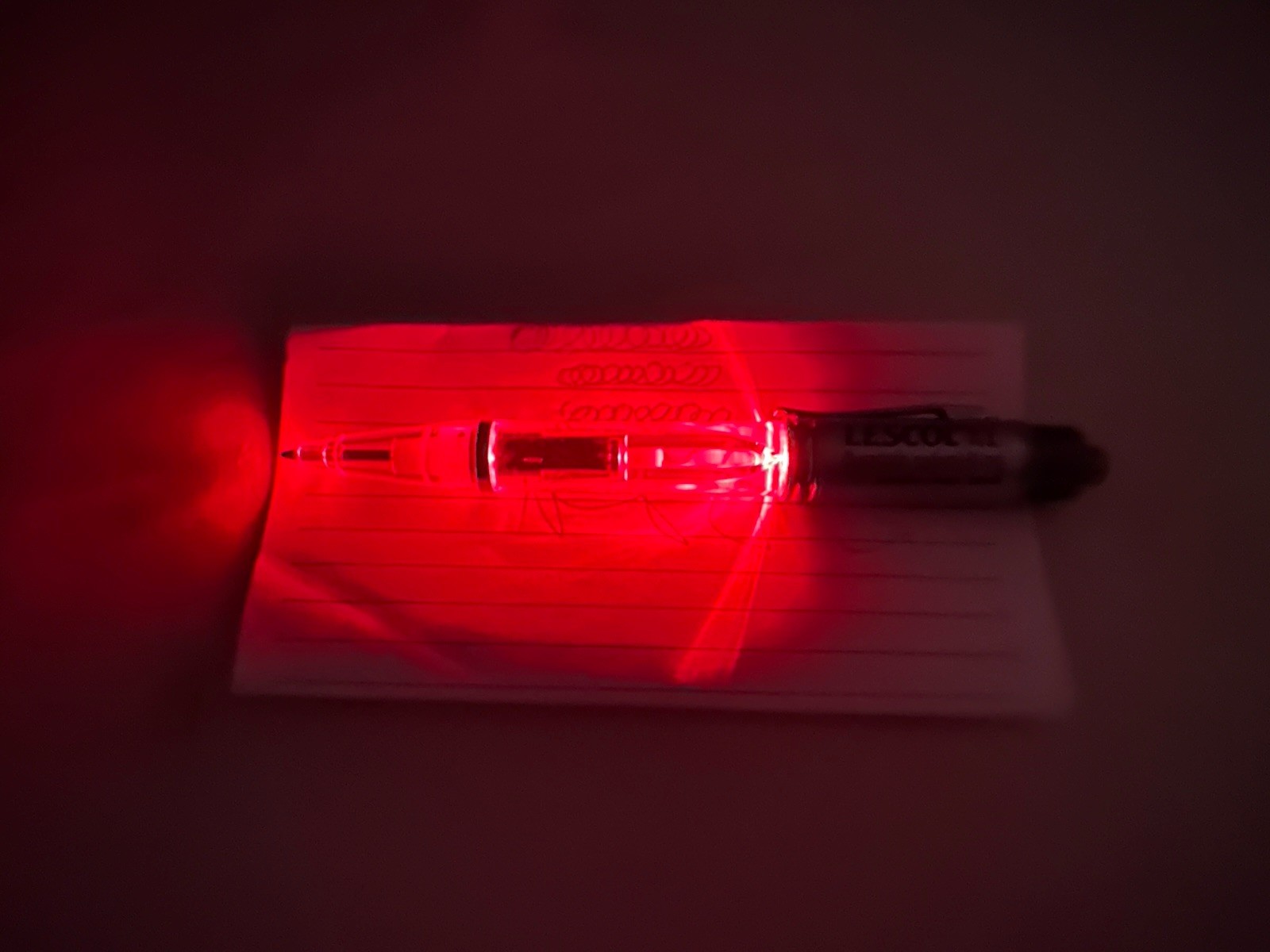 Rare Lescol XL Red Light-Up PEN Drug Rep Pharmaceutical Promotional Advertising