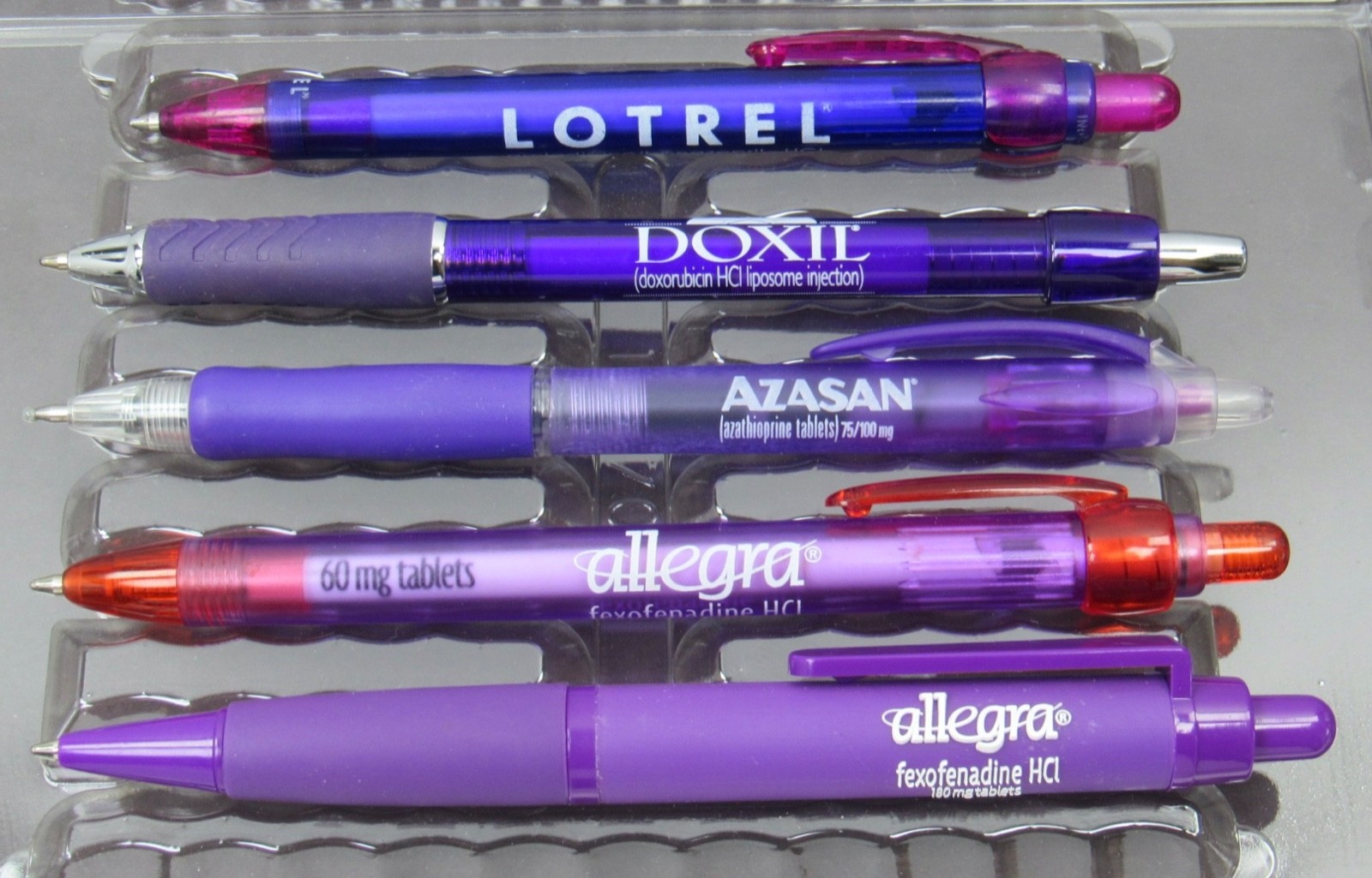 Drug Rep Lot 10 PENS Shades of Purple Pharmaceutical Promo Medical Advertising