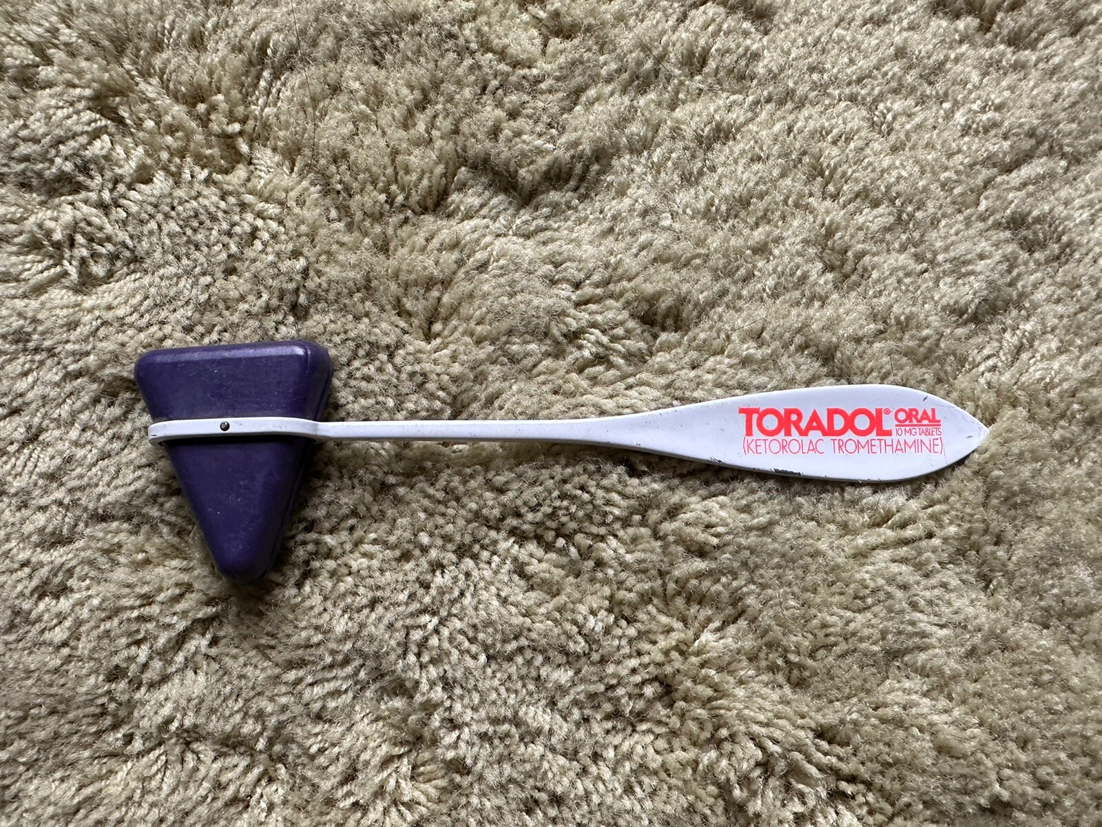 Vintage Toradol Drug Rep Advertisement reflex Hammer