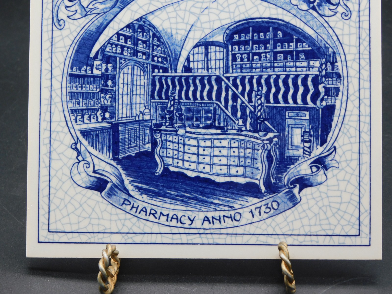 Delft Holland Porcelain Pharmacy Pill Tile Burroughs Wellcome Co. Apothecary