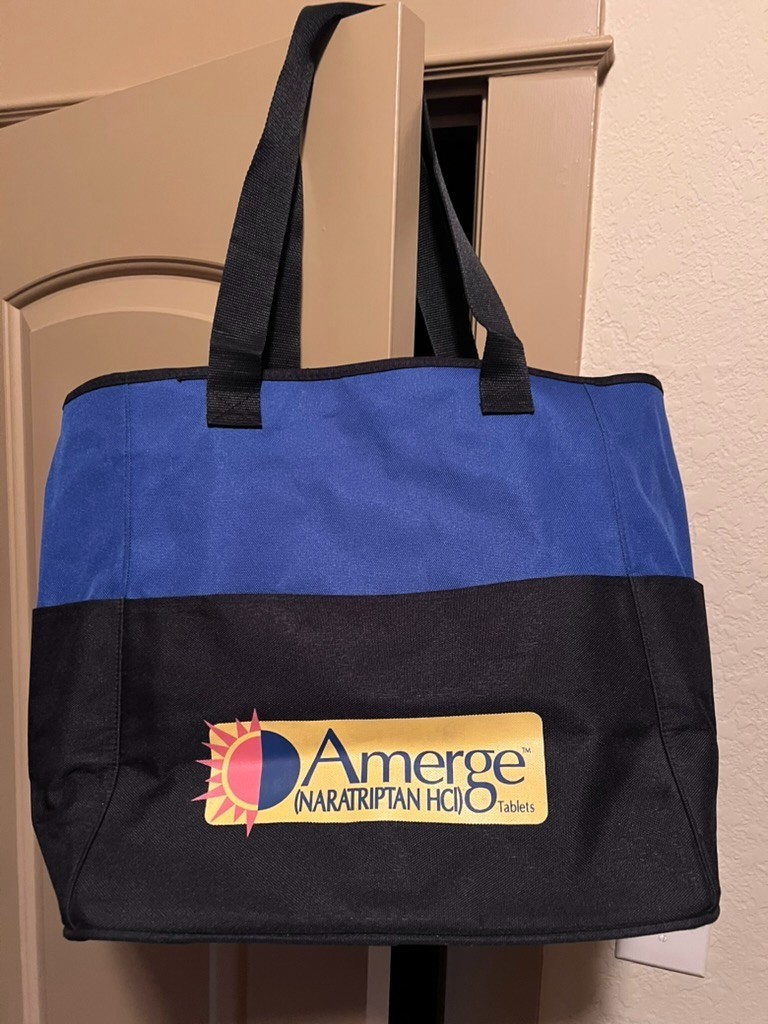 Vintage Pharmaceutical Advertising Tote Bag Imitrex Amerge GSK memorabilia