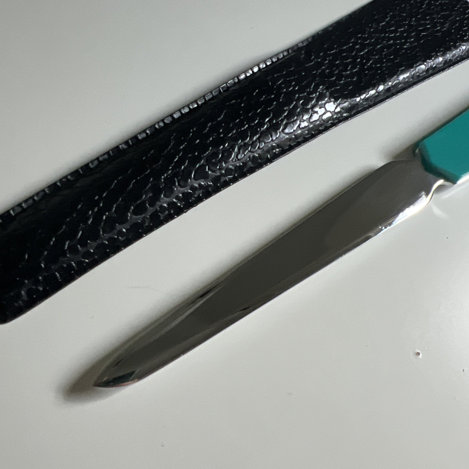 Vintage Pepcid IV Famotidine MSD Letter Opener Drug Pharma Advertising Teal Case