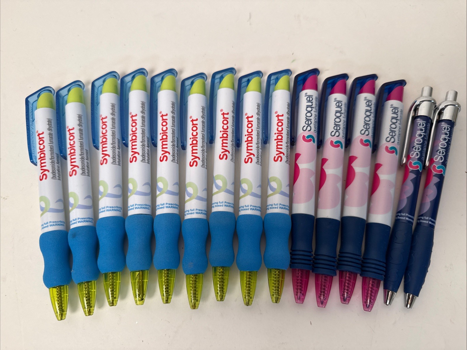 pharmacy Doctor drug representative pens lot of 15 Symbiont Seroquel Vintage
