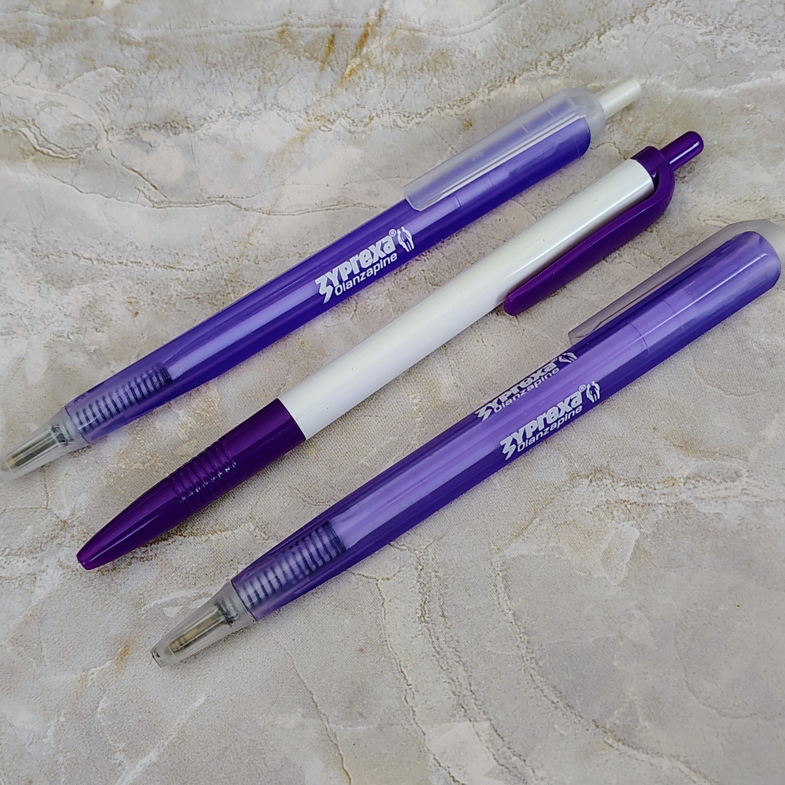 Lot Of 3 Zyprexa Pens Drug Rep Pharmaceutical Promo Medical Advertising