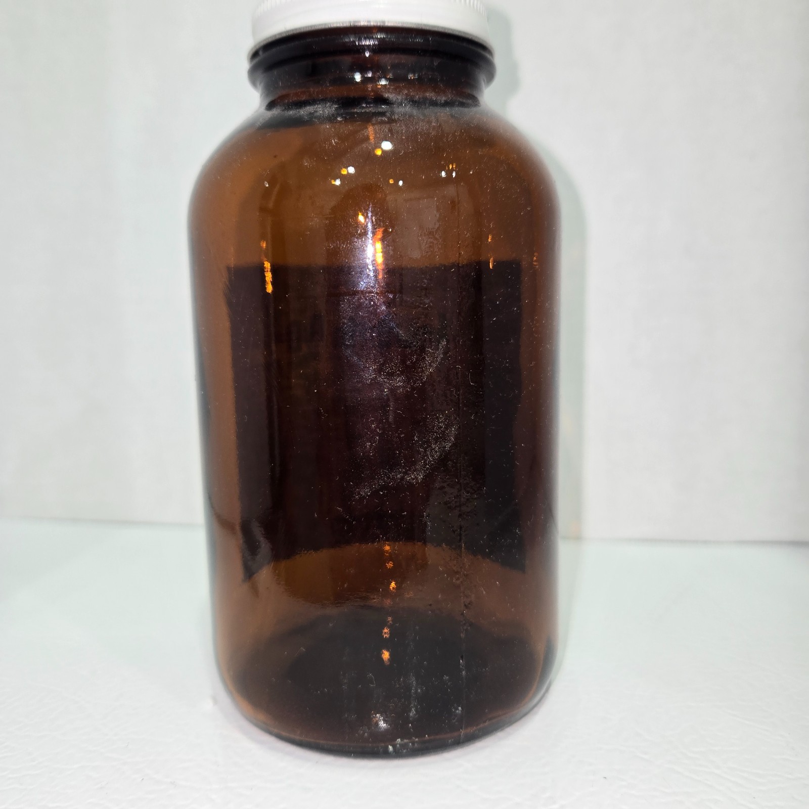 VINTAGE – Ascriptin A/D – Brown Glass – Screw Metal Lid