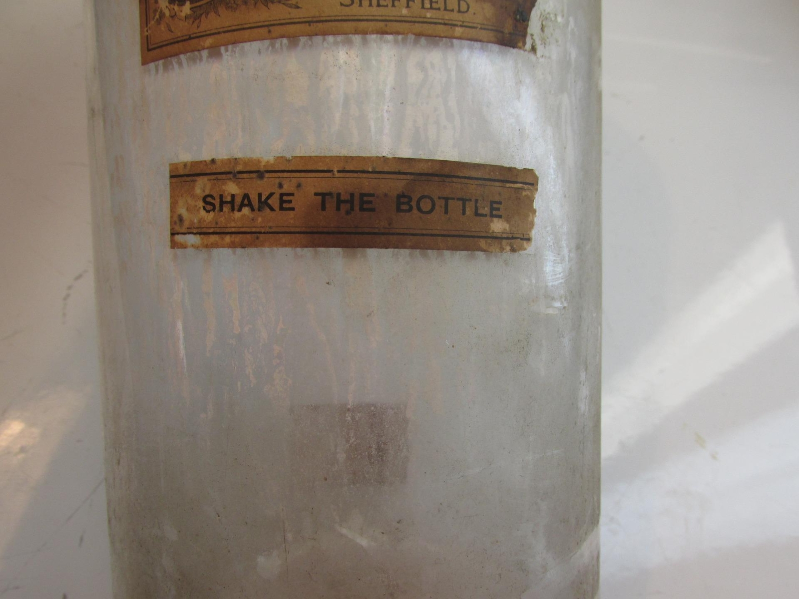 Large Glass Jug Cremor Kaolinus Exell Bros Sheffield 100 Years old
