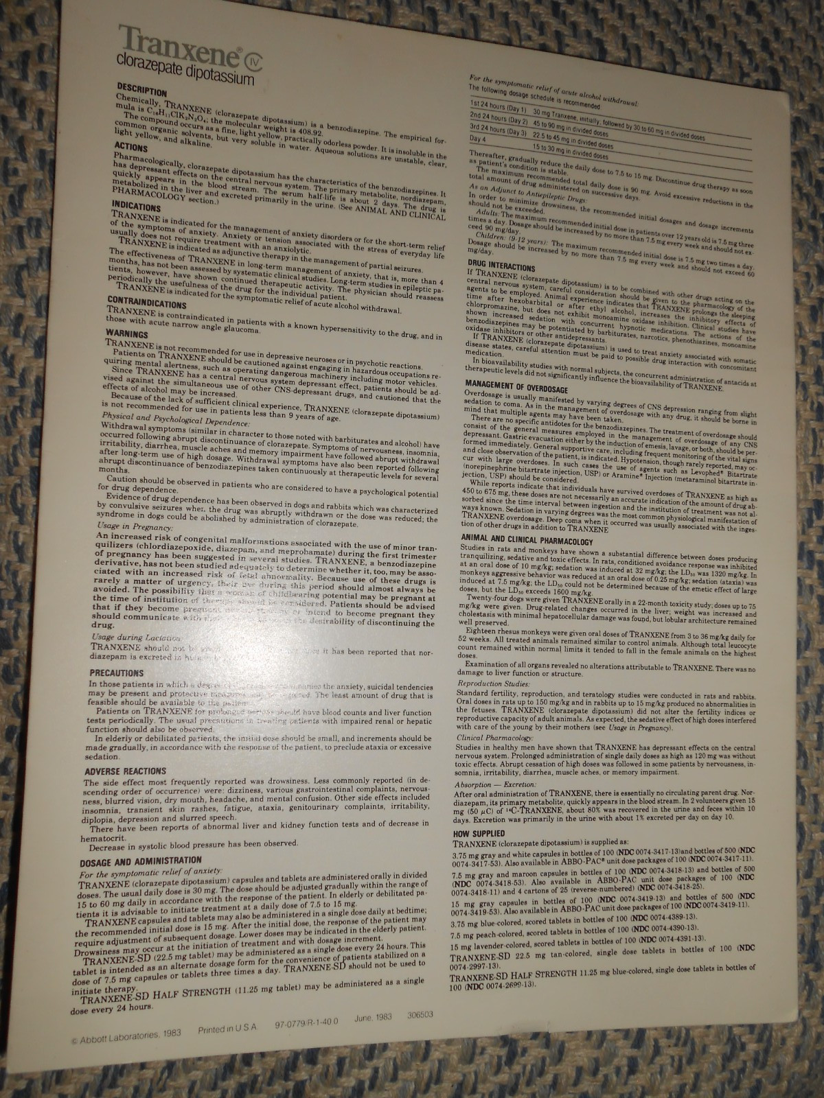 1983 Abbott Labs Tranxene Folder Record 1960s Sounds Voices Sputnik Apollo 11