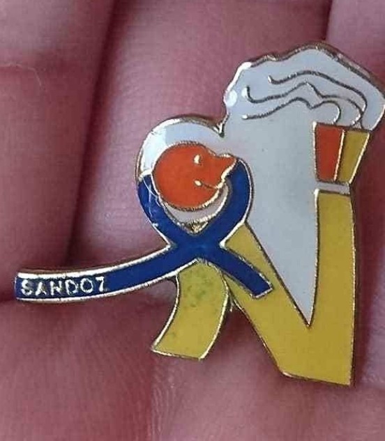 🔴SANDOZ Pharmaceuticals pin LSD Albert Hofmann pin badge🔴