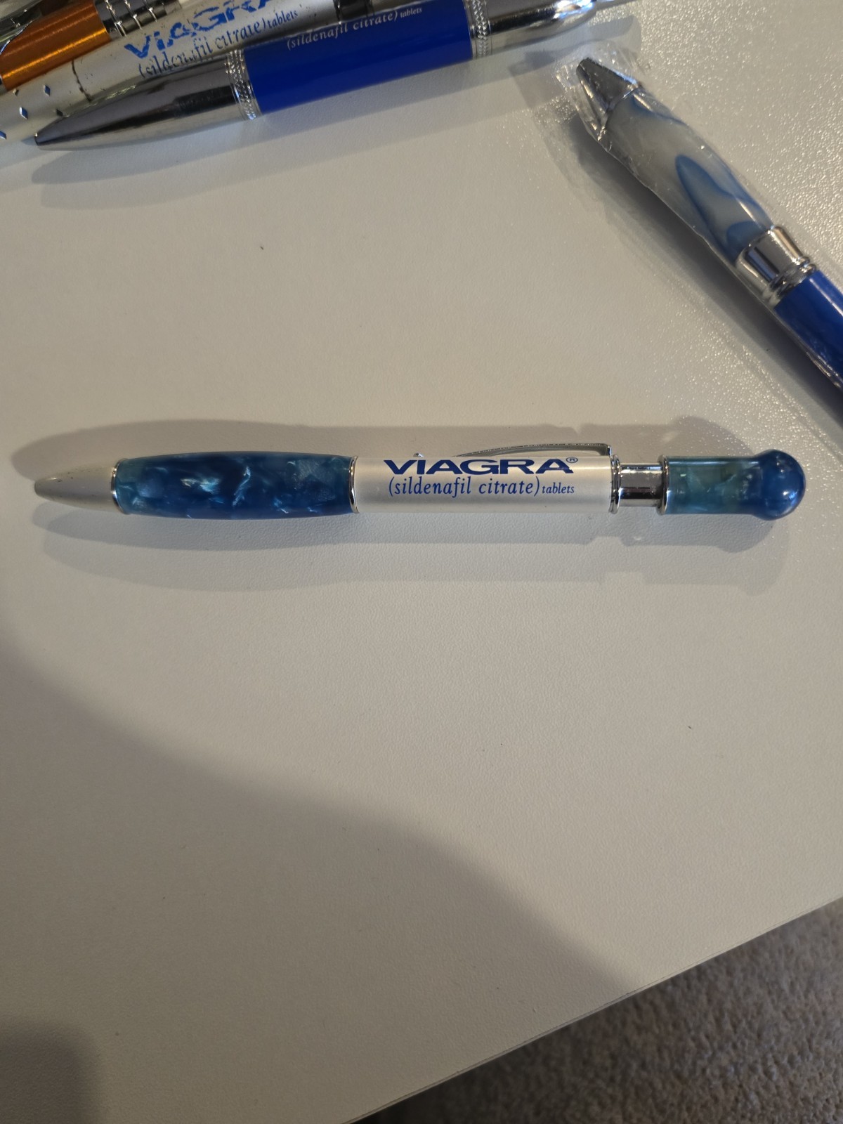 Vintage Pharmaceutical Drug Rep Pen Lot Of 11, 5 Are VIAGRA PENS *NOT TESTED*
